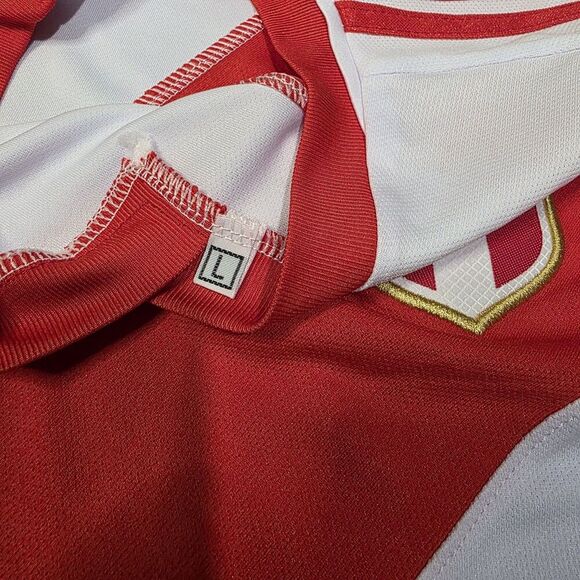 Unbranded Peru National Soccer / Futbol Jersey Tee Shirt White Red Size Large - Picture 8 of 8